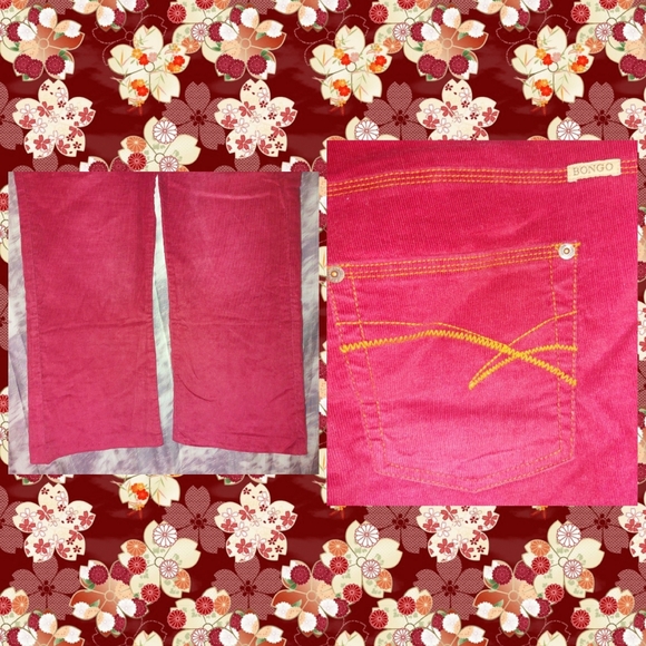 BONGO brand Rust Red Flare Leg Corduroy Pants Jrs Plus Sz 20 - Picture 4 of 6